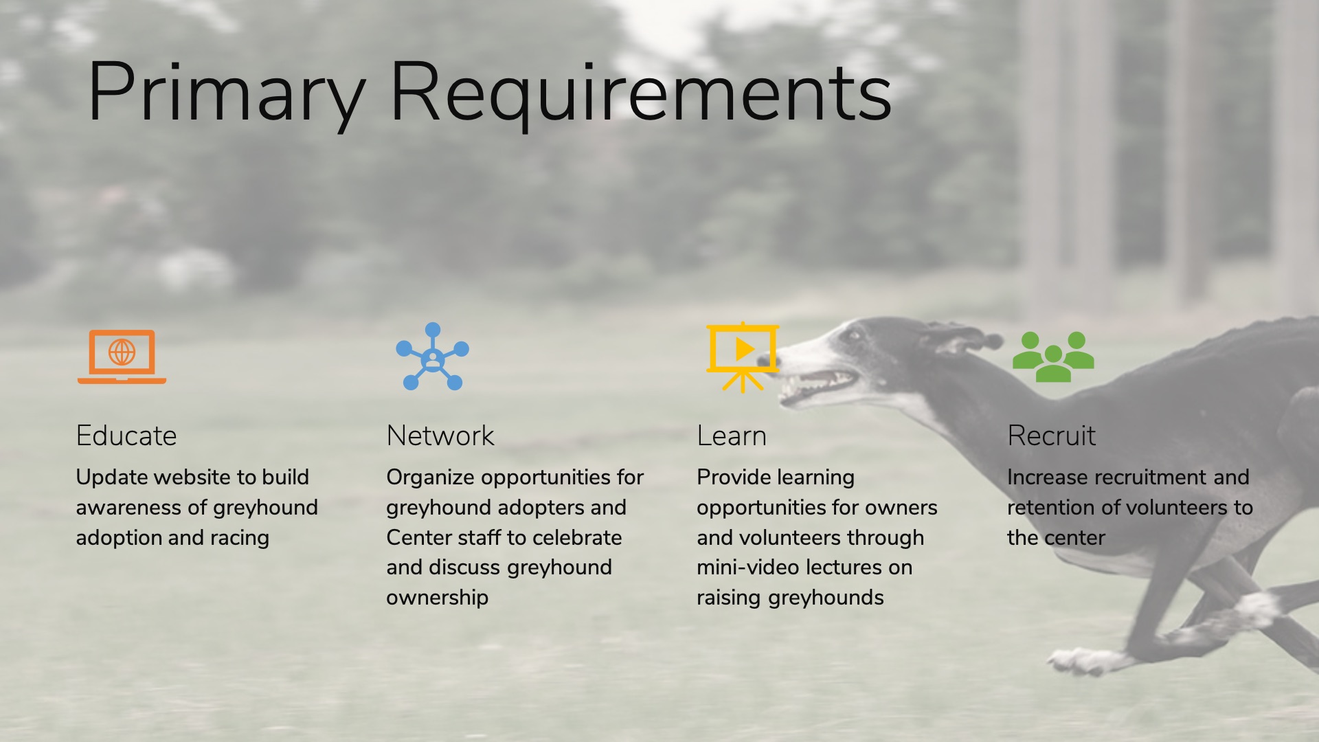 Primary Requirements