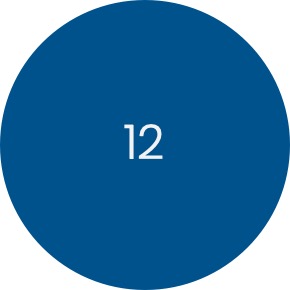 blue circle with 12 in center