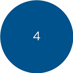 blue circle with four in center